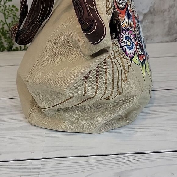 Marc Ecko Cut And Sew "Red" Shoulder Bag With Skull Graphics - Picture 3 of 12